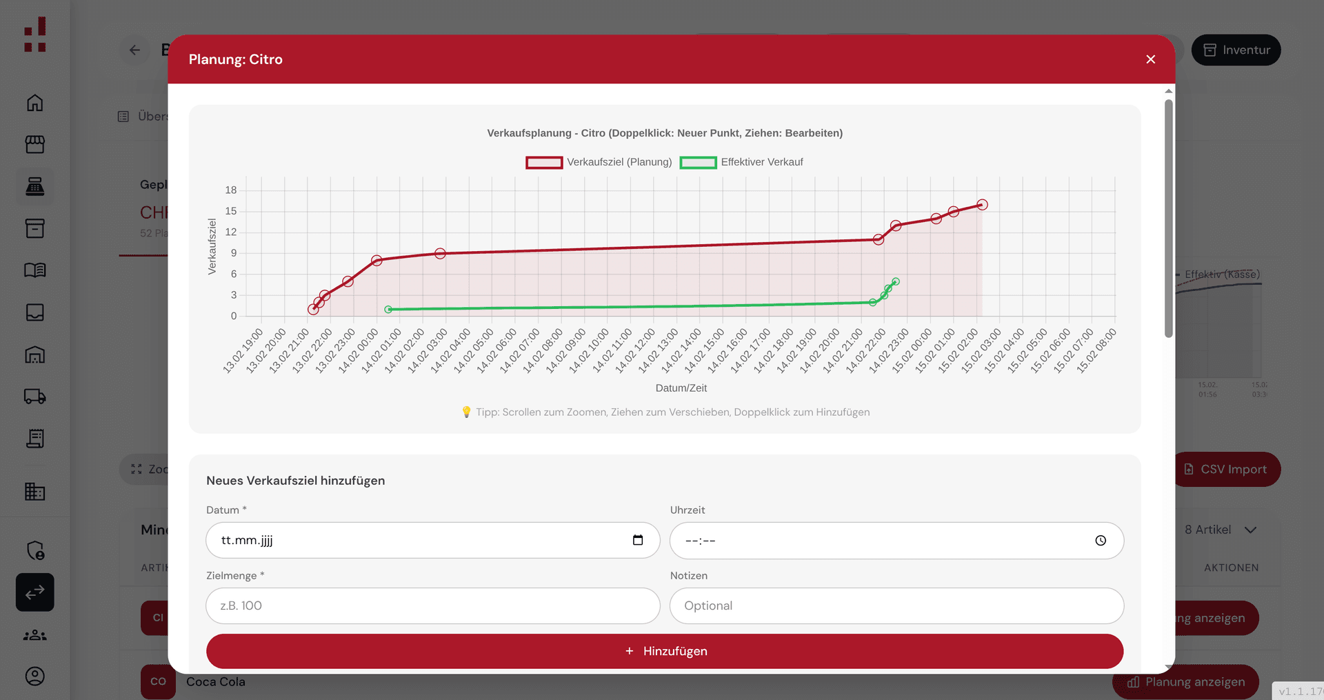 Adiutor F&B – Verkaufsplanung