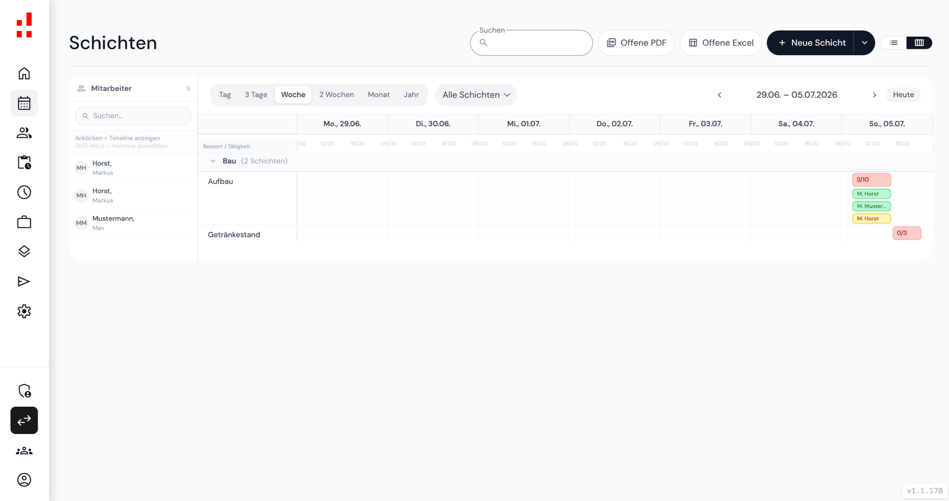Adiutor Staff Schichten