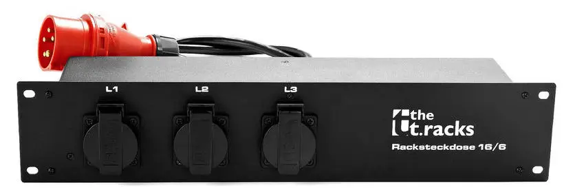 Racksteckdose 16A CEE16 Stecker, 9x Schuko