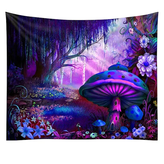 Wandteppiche mit UV Farbe 300cm x 180cm Mushroom