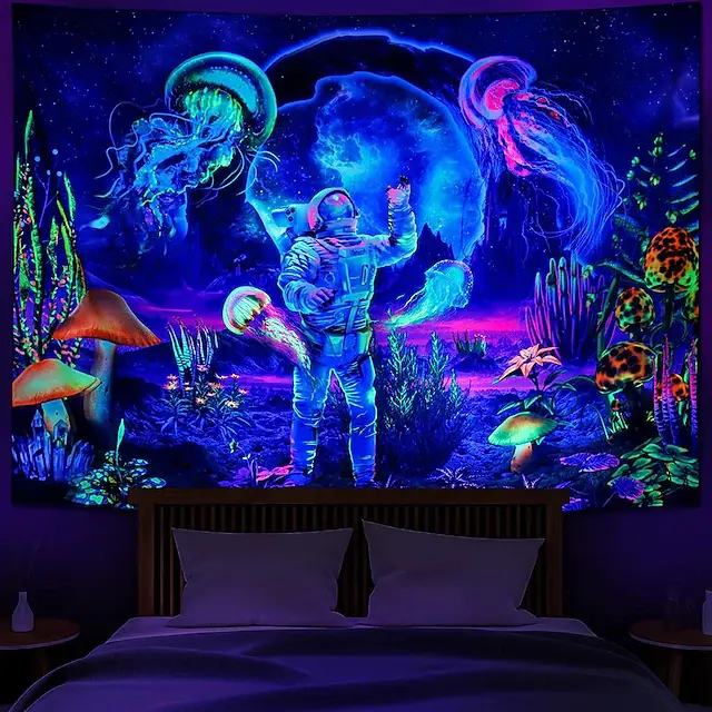 Wandteppiche mit UV Farbe 300cm x 180cm Astronaut