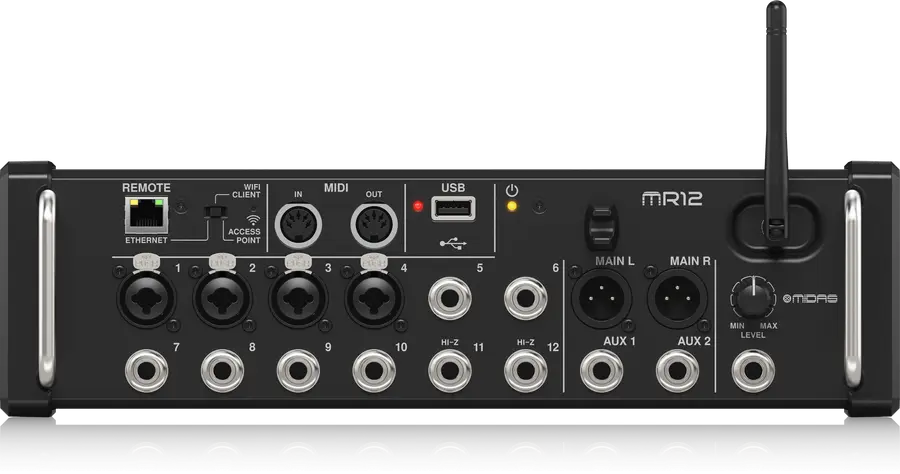 Midas MR12 in Rack mit MS 828 und Schublade